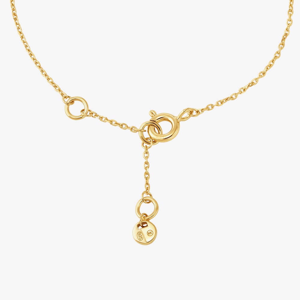 Michael Kors Premium MK Statement Link Gold-Tone Sterling Silver Bracelet MKC164100710