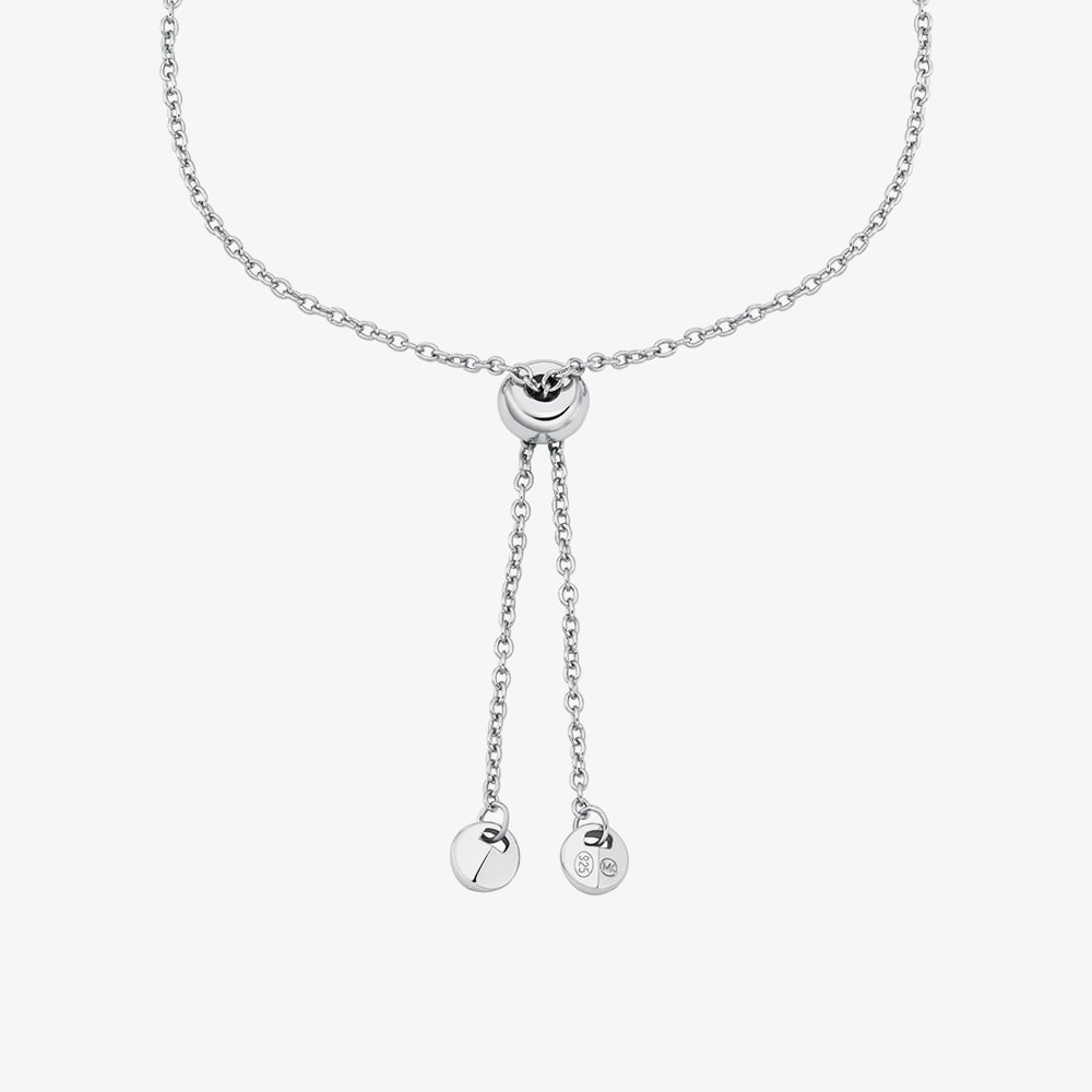 Michael Kors Sterling Silver Cubic Zirconia Logo Bracelet MKC1762CZ040