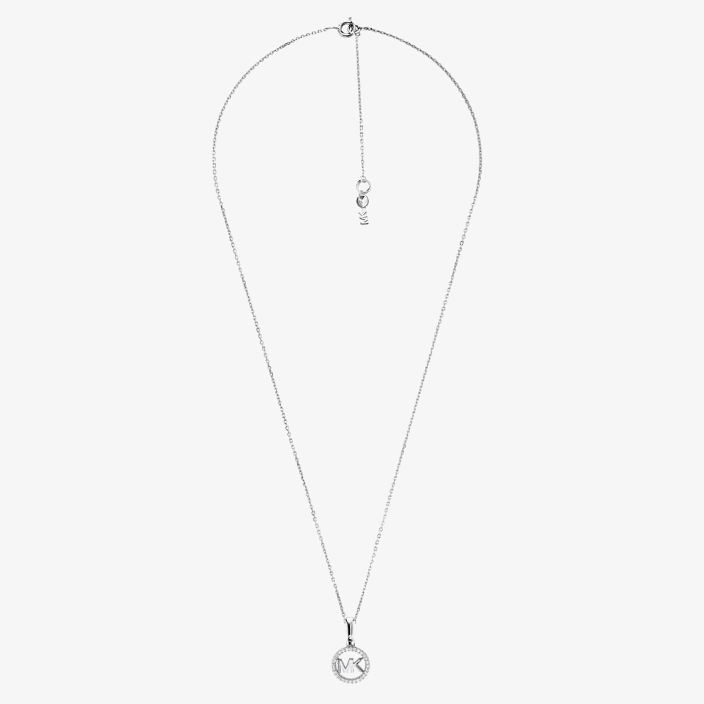 Michael Kors Custom Sterling Silver Logo Starter Necklace MKC1108AN040