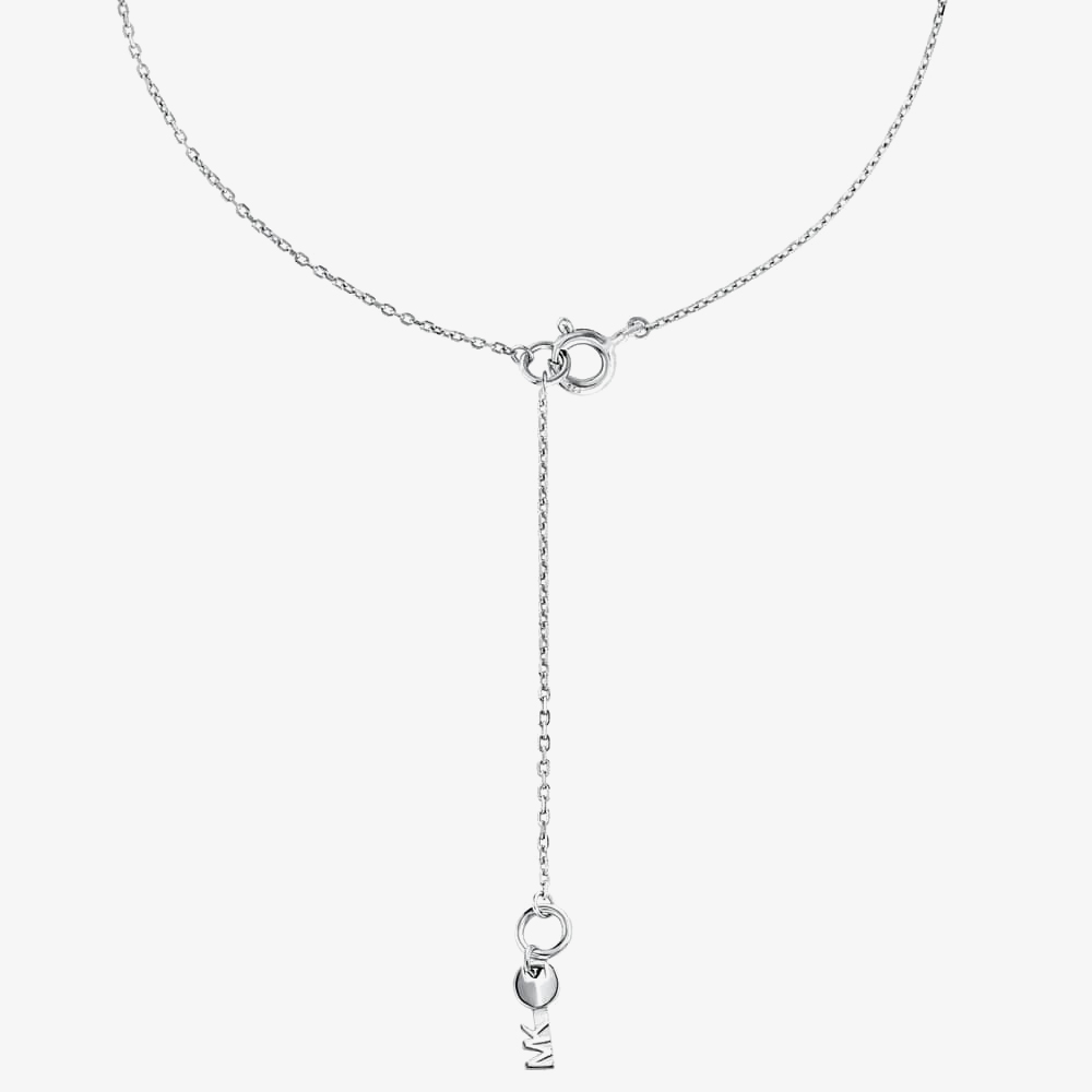 Michael Kors Custom Sterling Silver Logo Starter Necklace MKC1108AN040