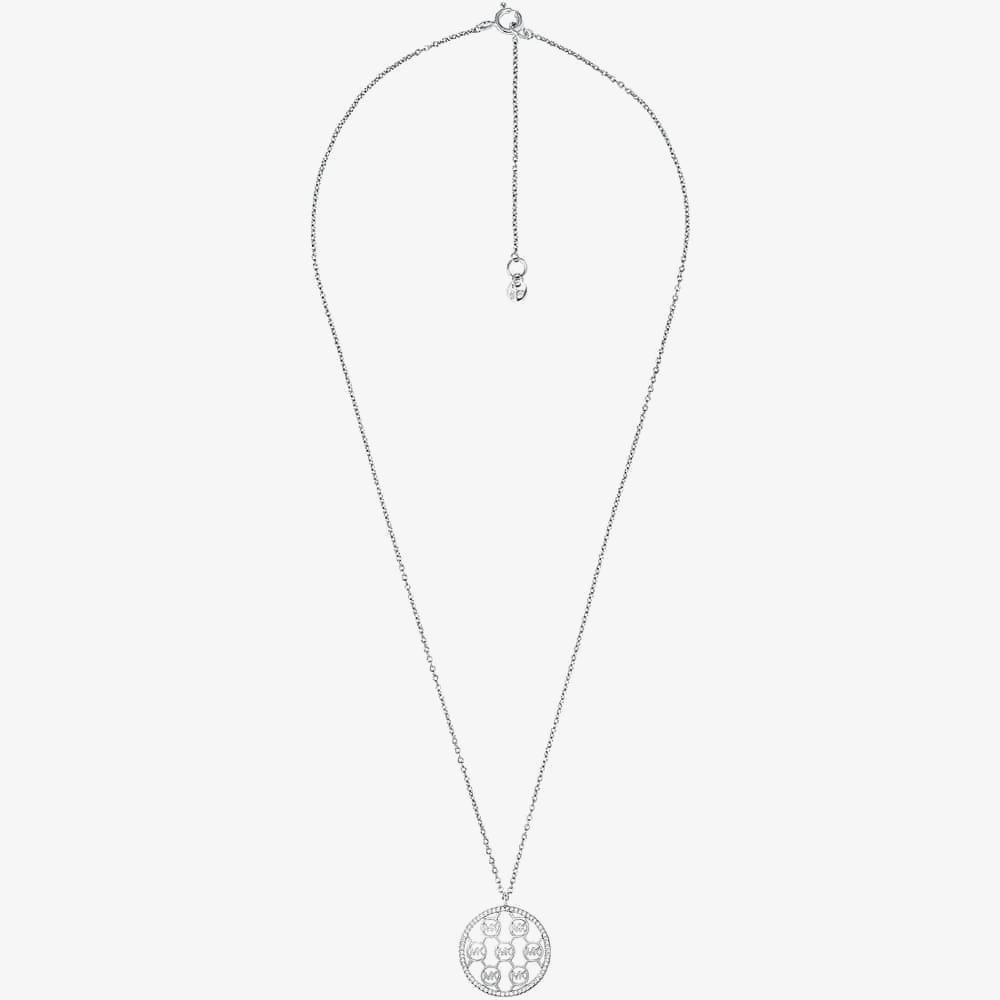 Michael Kors Premium Silver Circle Logo Pendant MKC1477AN040