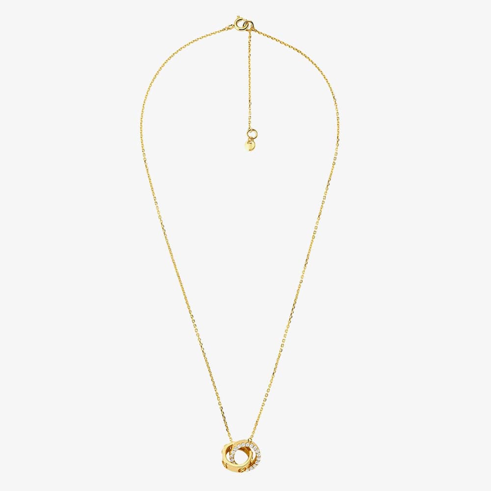 Michael Kors 14K Gold-Plated Interlocking Necklace MKC1554AN710
