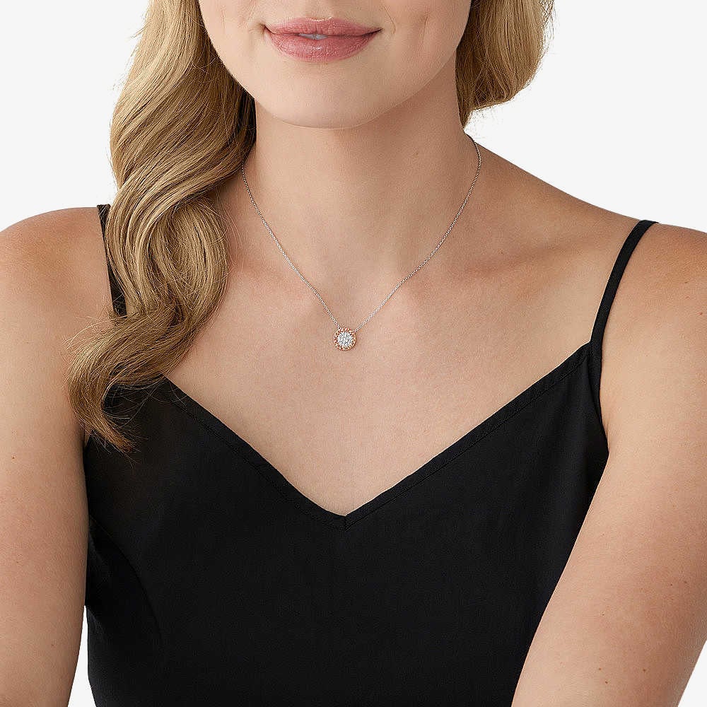 Michael Kors Premium Two-Tone Logo Disc Necklace MKC1587AN931