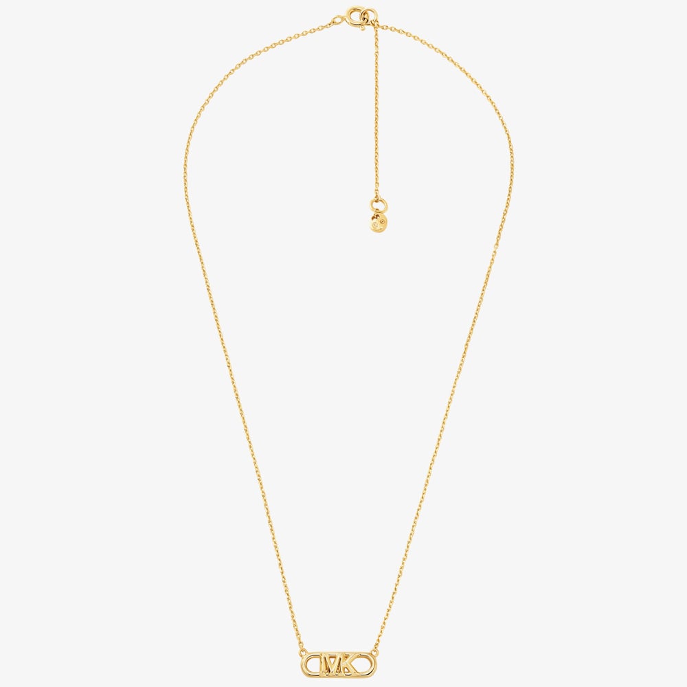 Michael Kors Premium MK Statement Link Gold-Tone Sterling Silver Necklace MKC164200710