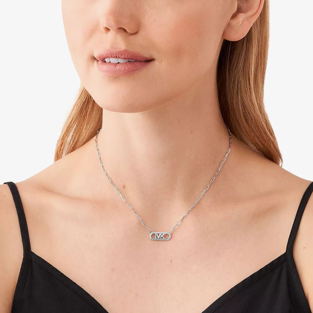 Michael Kors Premium Kors MK Pave Logo Necklace MKC1655CZ040