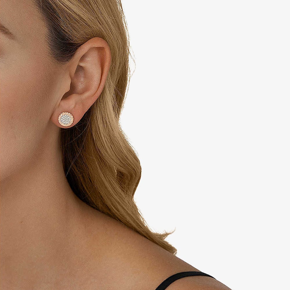 Michael Kors Premium Two-Tone Logo Stud Earrings MKC1586AN931