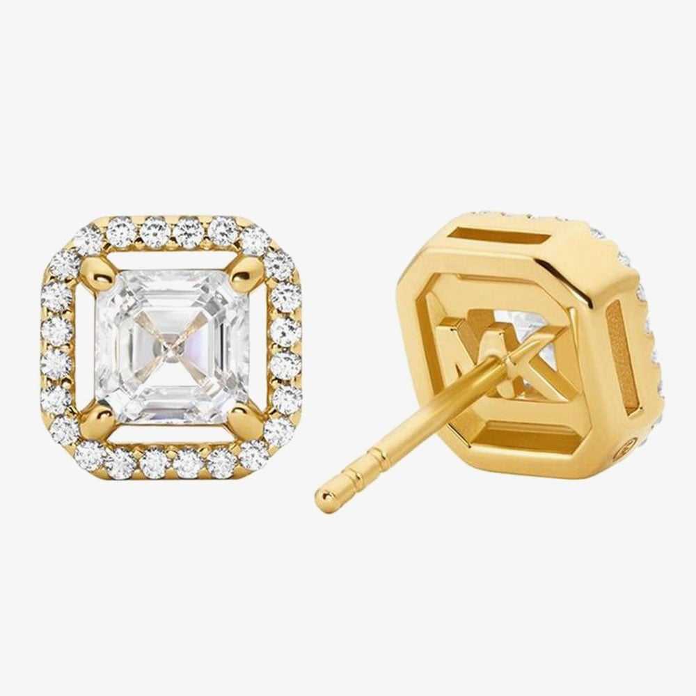 Michael Kors Brilliance Gold Plated Cubic Zirconia Earrings MKC1845710