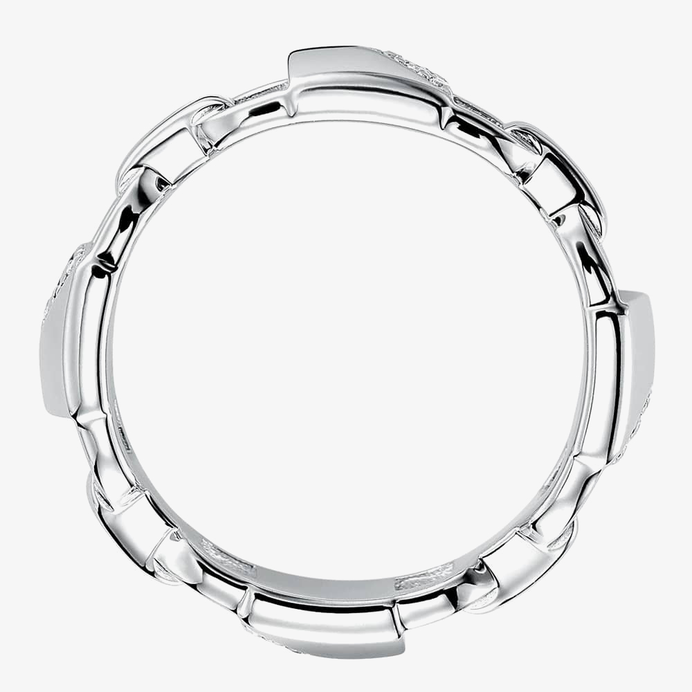 Michael Kors Mercer Sterling Silver Pave Padlock Band MKC1024AN040 