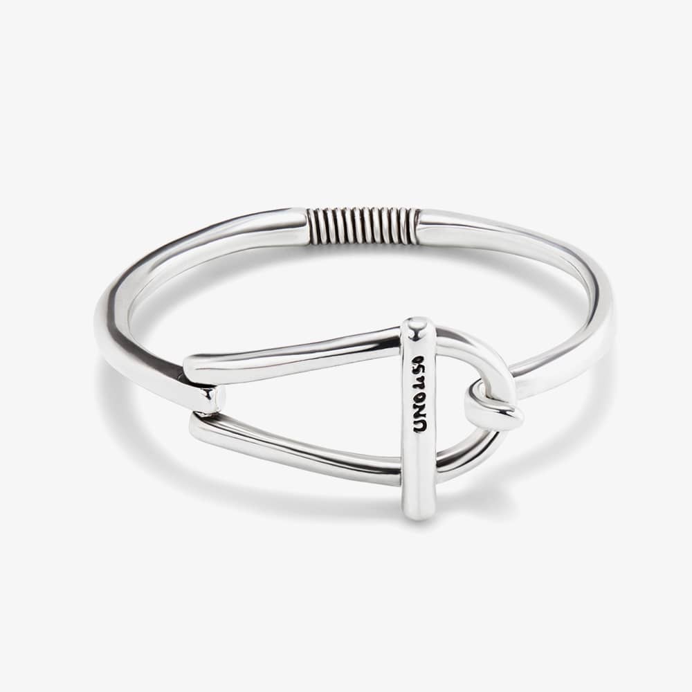 Product photograph of Unode50 Youngster Silver Plated Horseshoe Hook Bracelet Pul2427mtl0000m from The Jewel Hut