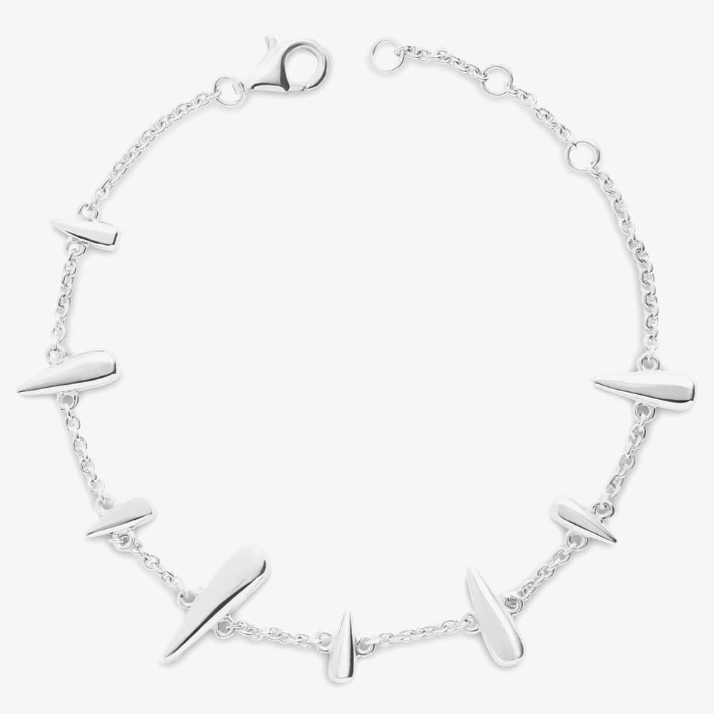 Product photograph of Lucy Quartermaine Silver Shard Bracelet Shb1 from The Jewel Hut