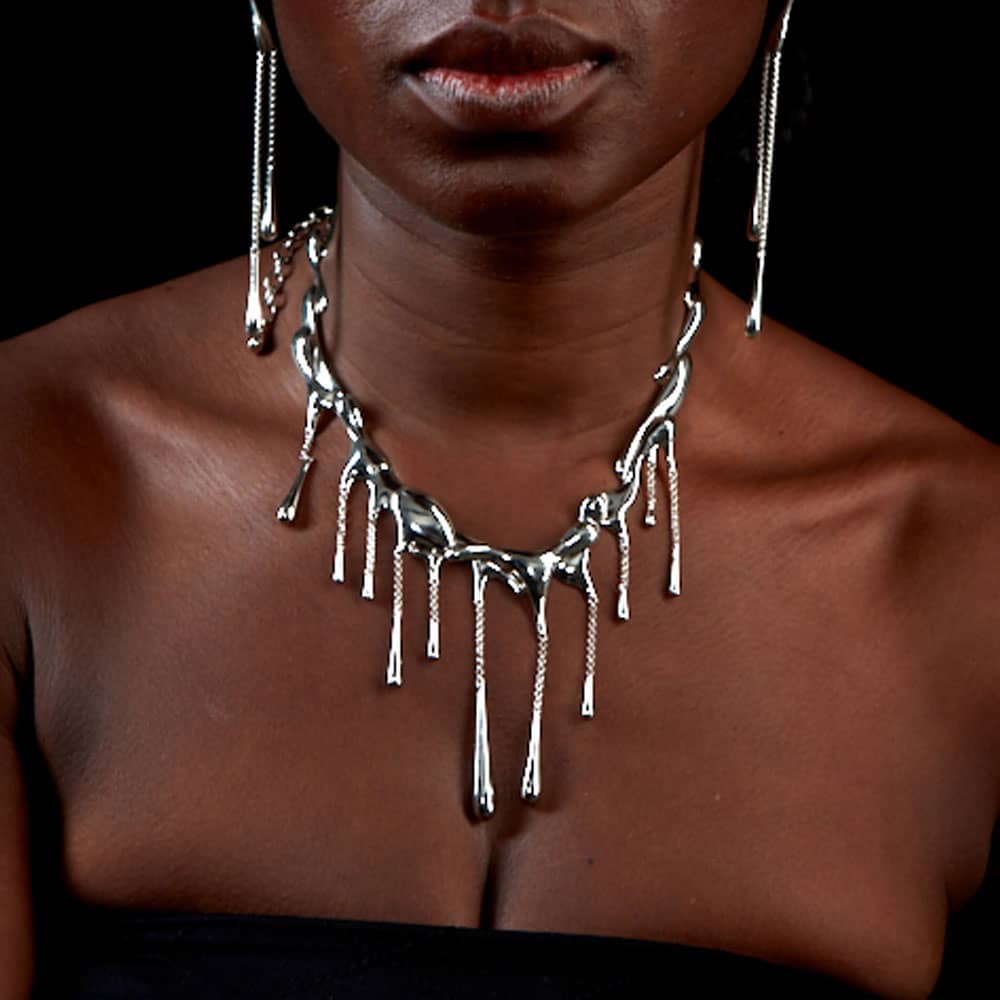 Lucy Quartermaine Silver Multi Drop Necklace DN1