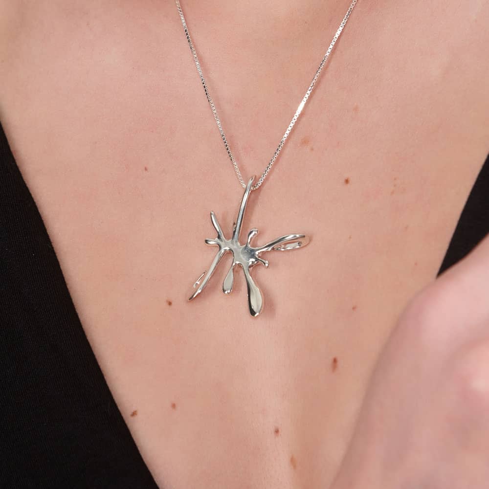 Lucy Quartermaine Silver Splash Pendant One Necklace SP1