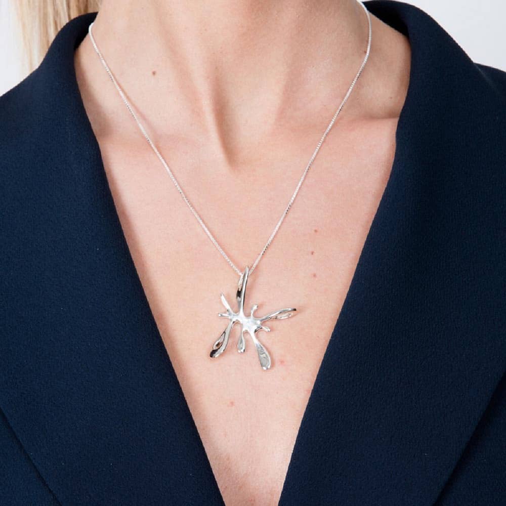 Lucy Quartermaine Silver Splash Pendant One Necklace SP1