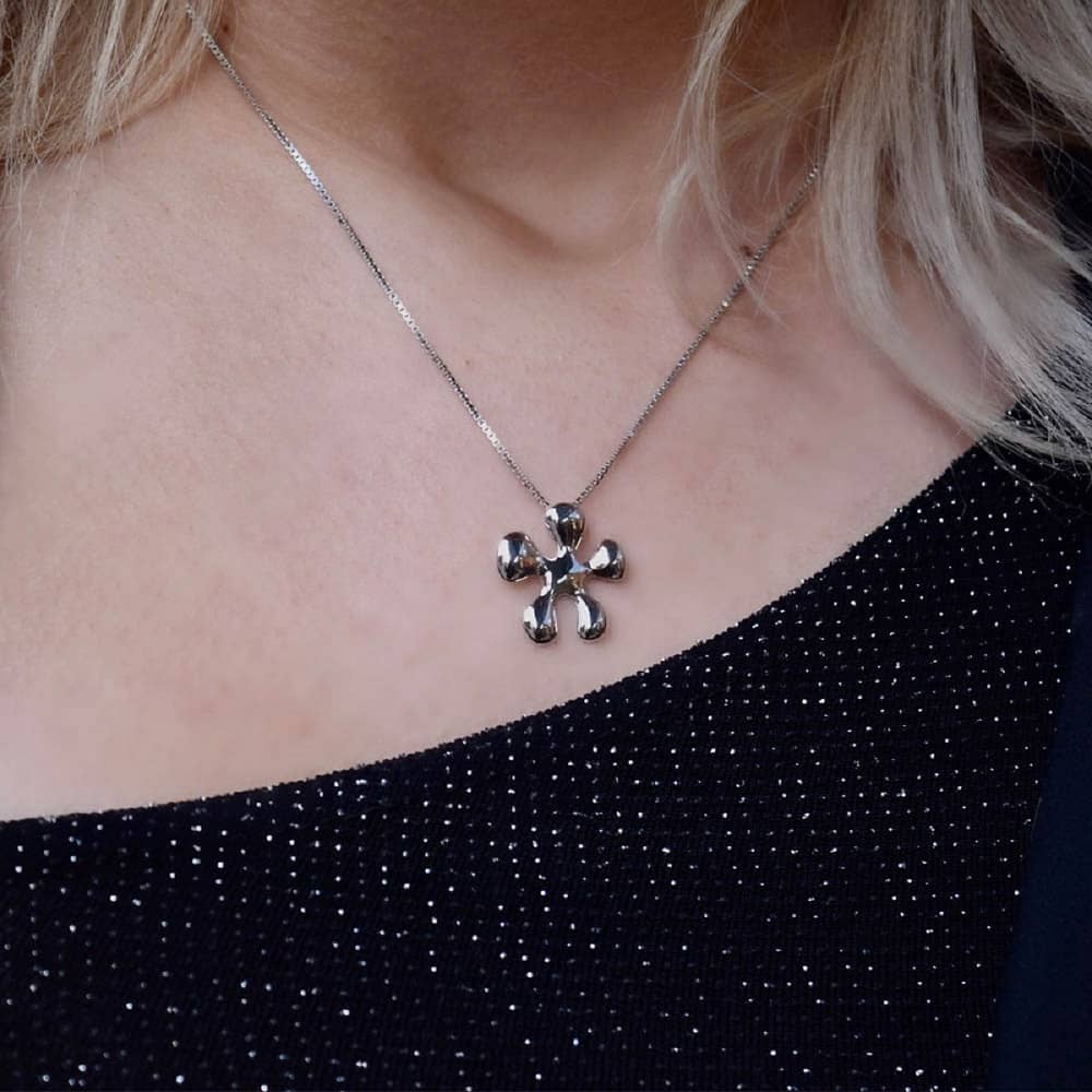 Lucy Quartermaine Silver Splash Pendant Three Necklace SP3