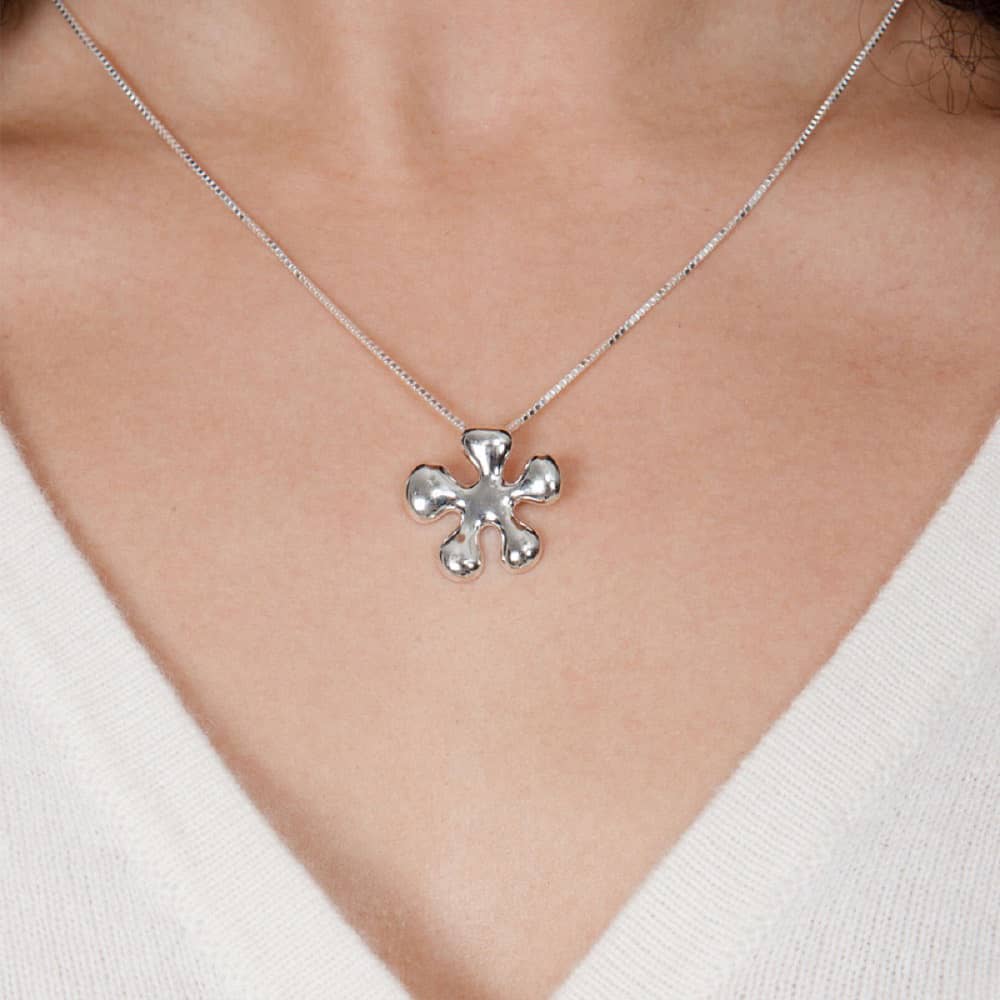 Lucy Quartermaine Silver Splash Pendant Three Necklace SP3