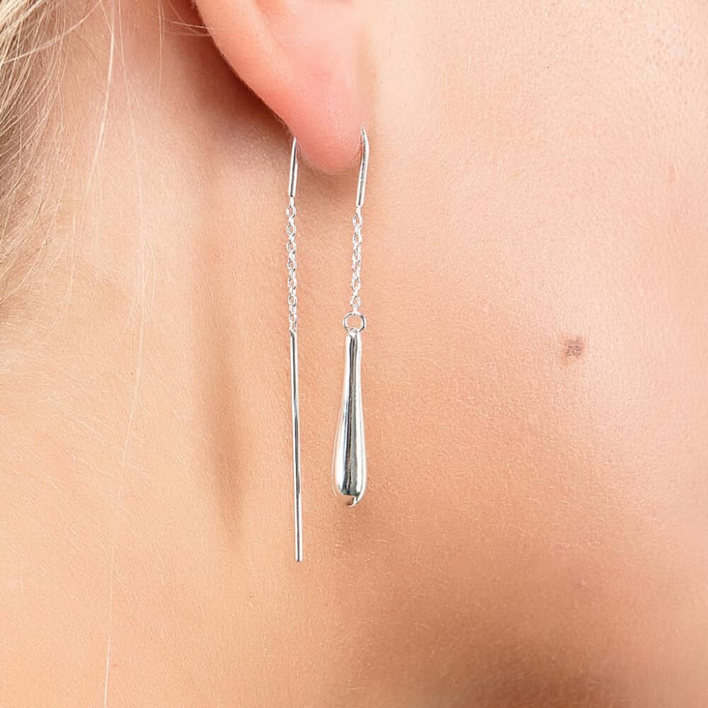 Lucy Quartermaine Silver Drop Feeder With Bridge Dropper Earrings DER32