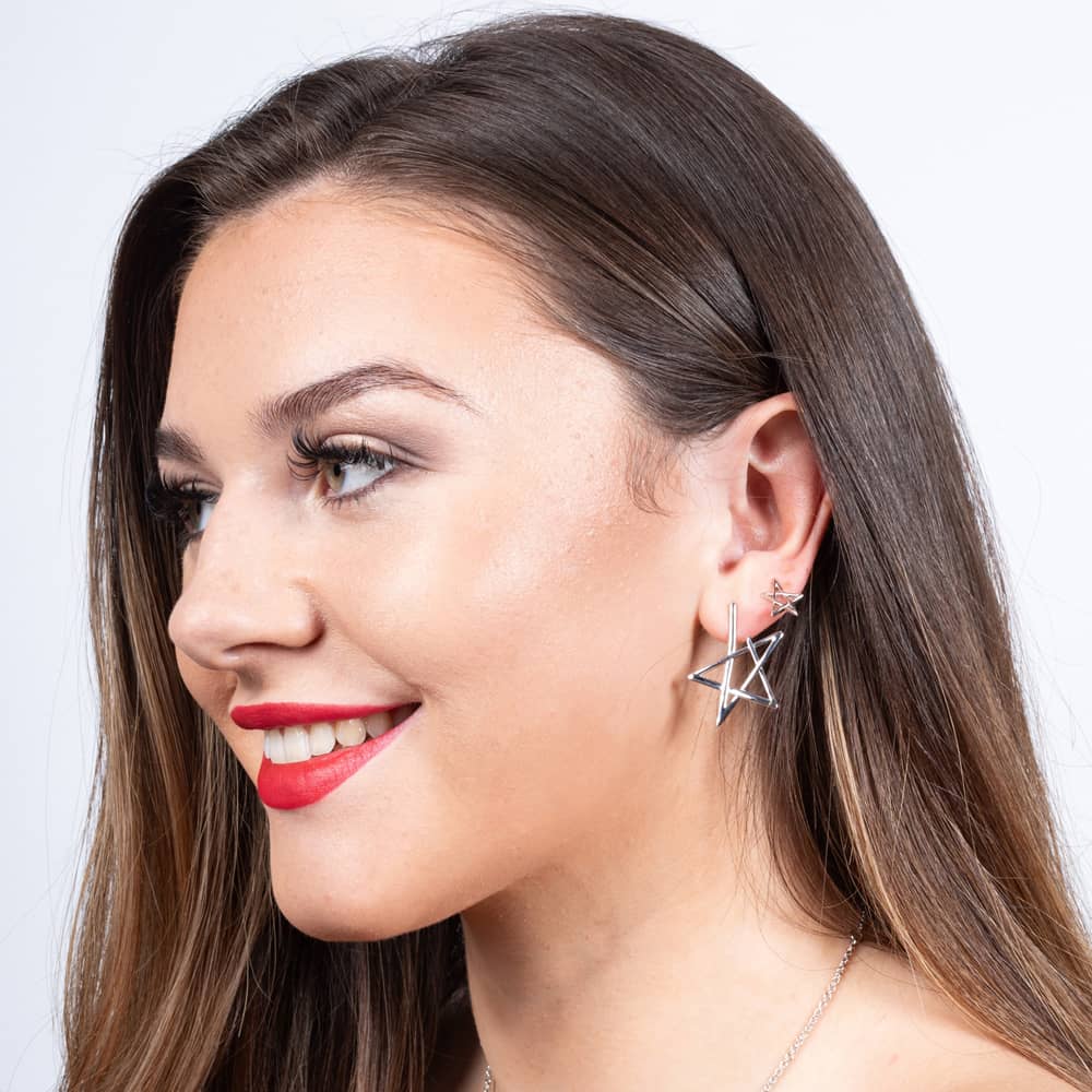 Lucy Quartermaine Silver Sol Star Mini Stud Earrings LS3