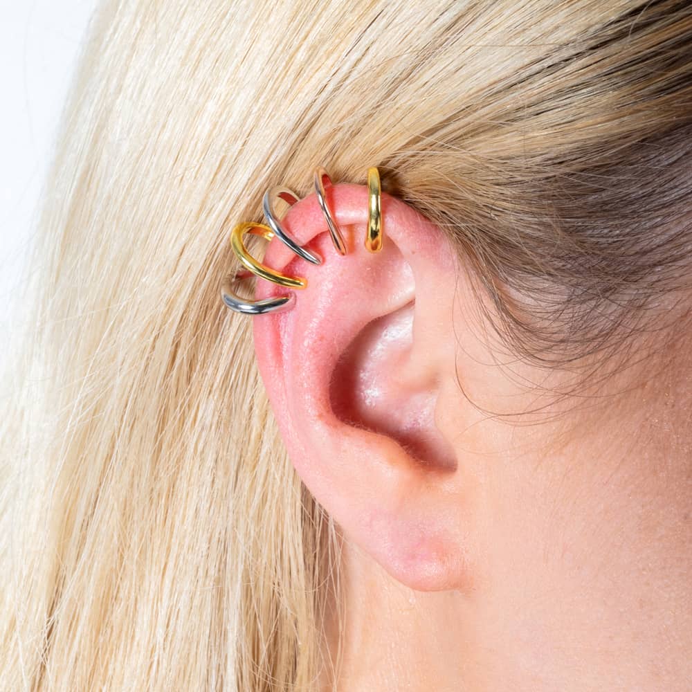 Lucy Quartermaine Three Colour Waterfall Multi Ear Cuff WFCU1