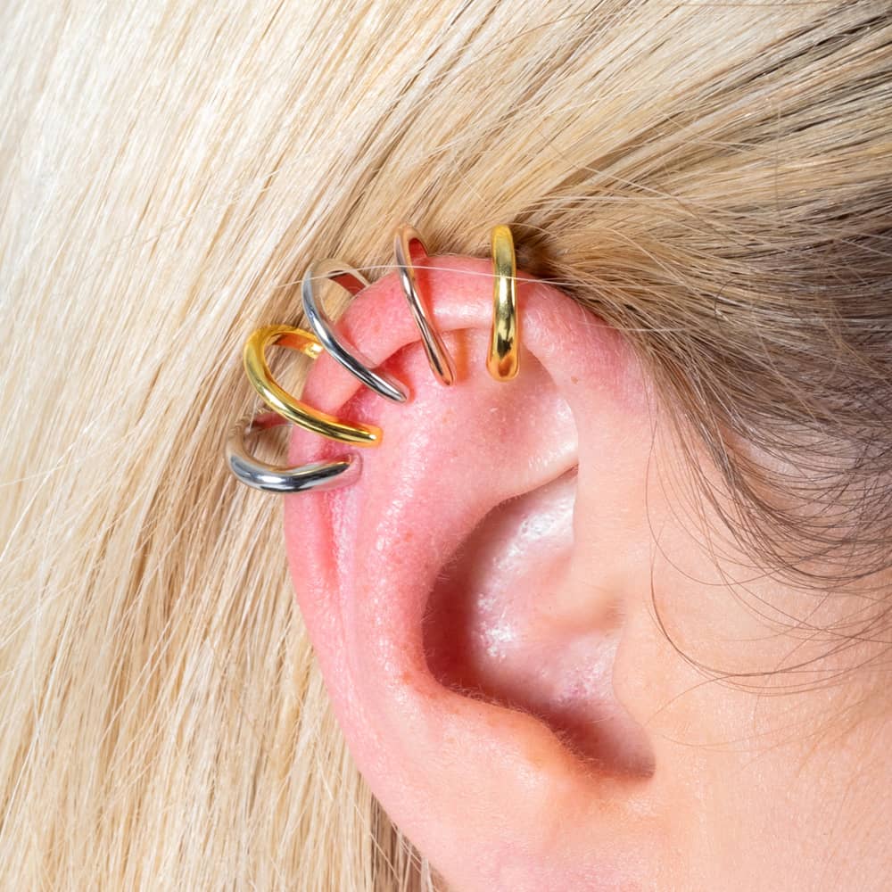Lucy Quartermaine Three Colour Waterfall Multi Ear Cuff WFCU1