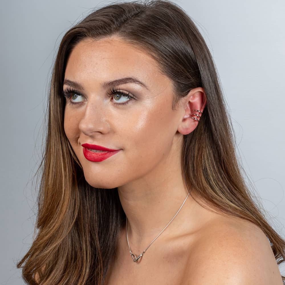 Lucy Quartermaine Silver Waterfall Triple Ear Cuff WFCU3