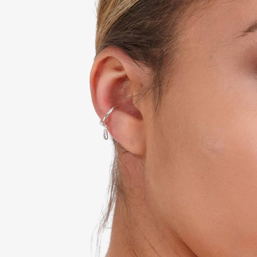Lucy Quartermaine Drop Gold Vermeil Drip Cuff Earring DCU2G