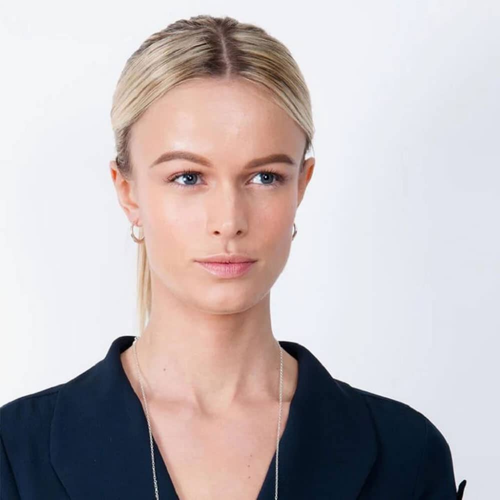 Lucy Quartermaine Drop Silver Mini Hoop Earrings DER17