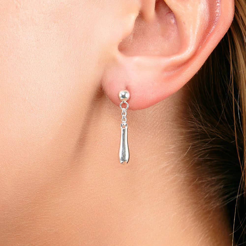 Lucy Quartermaine Sterling Silver Short Dropper Earrings DER3