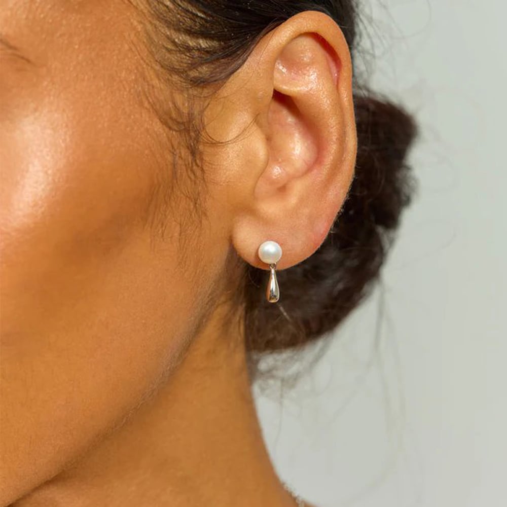 Lucy Quartermaine Gold Vermeil Royal Pearl Earrings RER2G