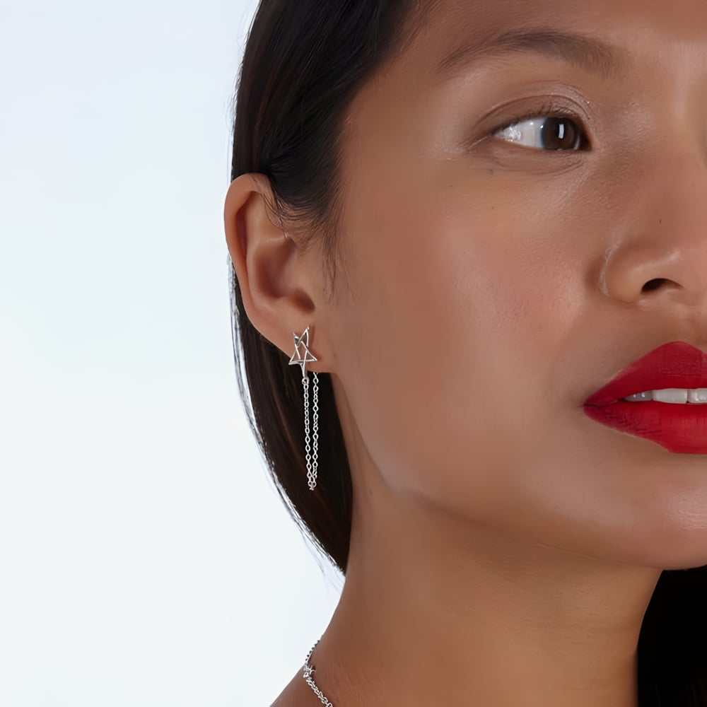 Lucy Quartermaine Sol Star Loop Earrings LER6