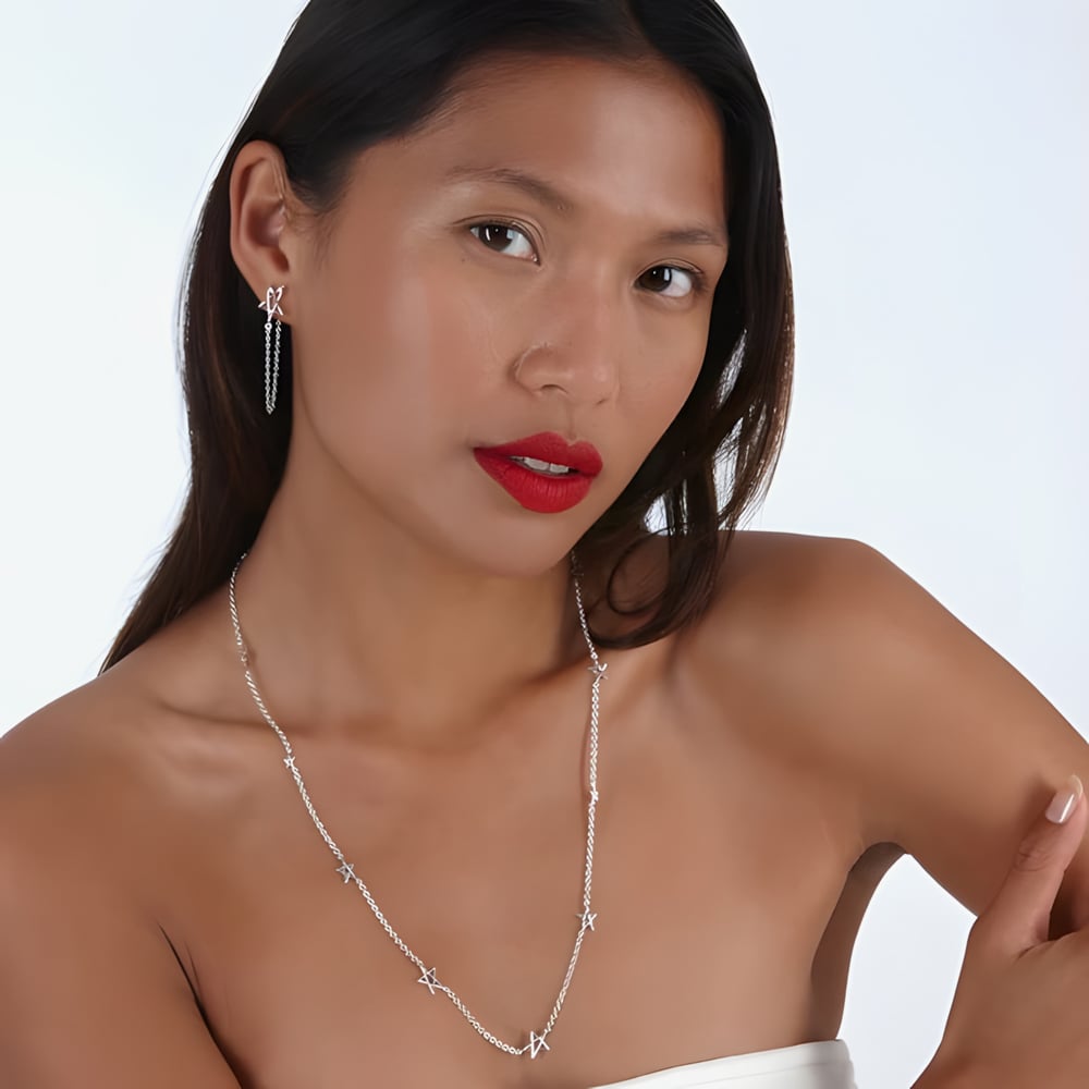Lucy Quartermaine Sol Star Loop Earrings LER6