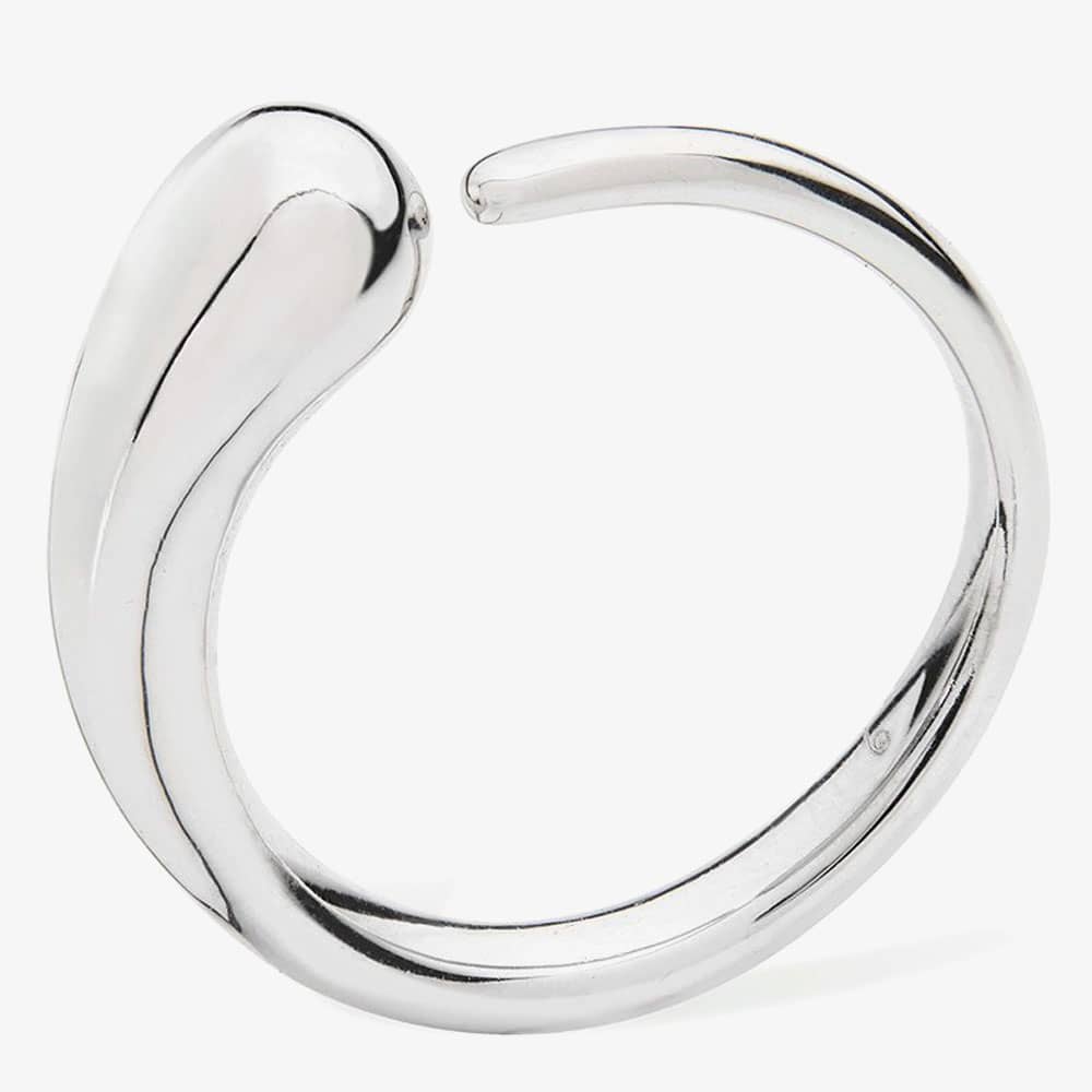 Lucy Quartermaine Silver Open Luna Drop Ring LR3