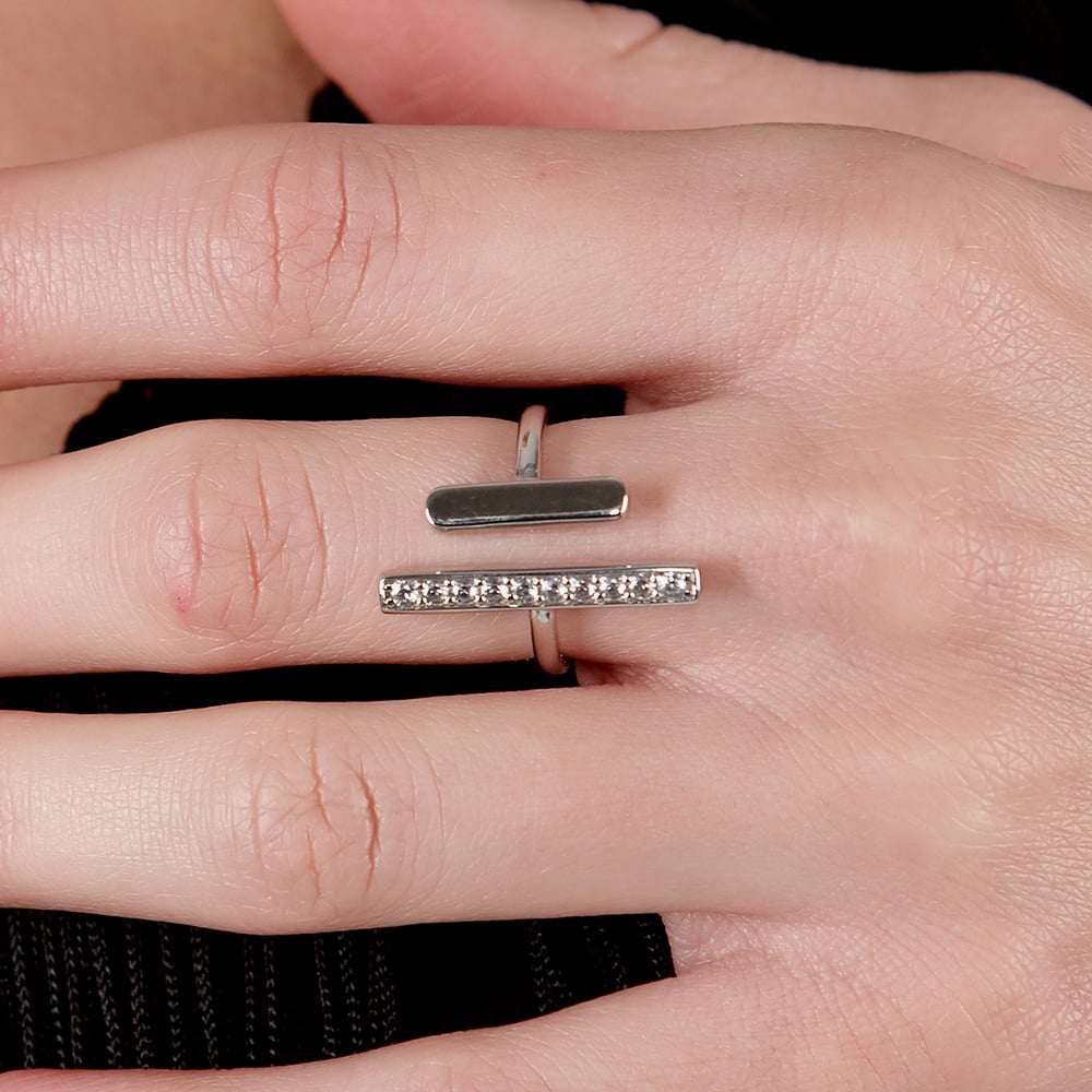 Lucy Quartermaine Silver Waterfall Five Drop Fashion Ring MLR1M