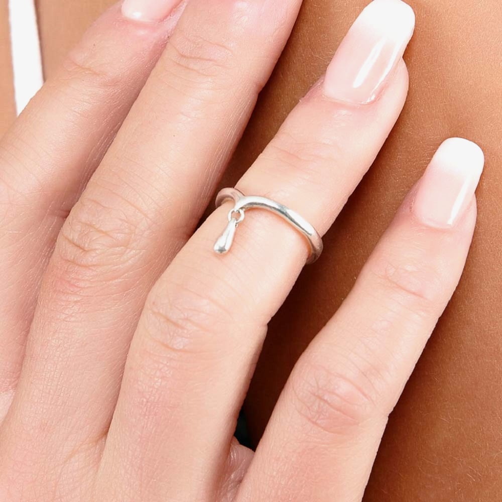 Lucy Quartermaine Silver Open Horseshoe Petal Fashion Ring MR1