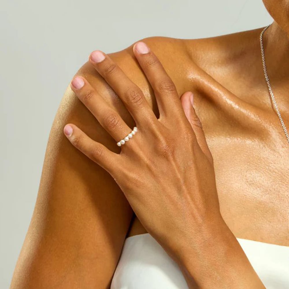 Lucy Quartermaine Gold Vermeil Royal Pearl Ring RR2G