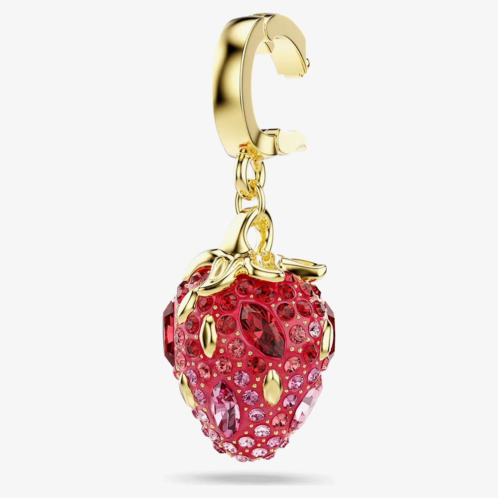 Swarovski Idyllia 18ct Gold Tone Plated Crystal Strawberry Charm 5743136