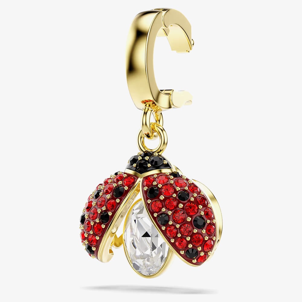 Swarovski Idyllia 18ct Gold Tone Plated Crystal Ladybird Charm 5743138