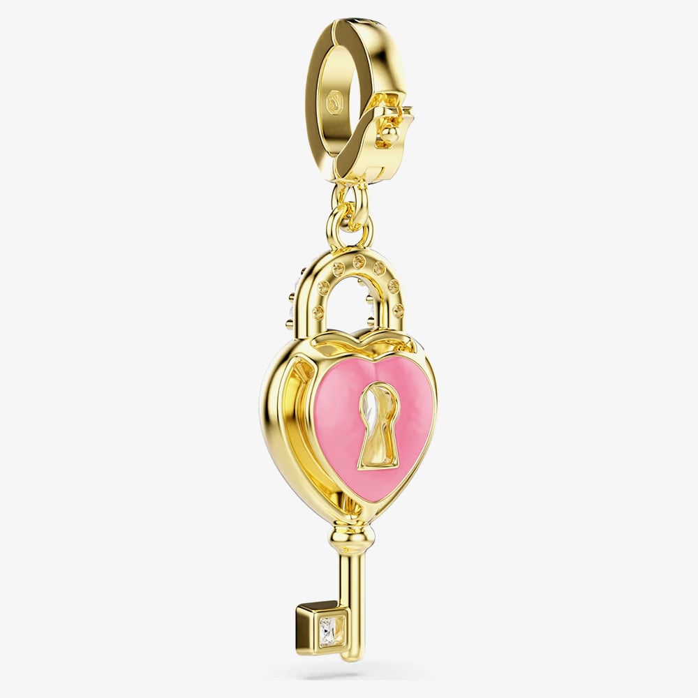 Swarovski Idyllia 18ct Gold Tone Plated Heart Key Charm 5742959