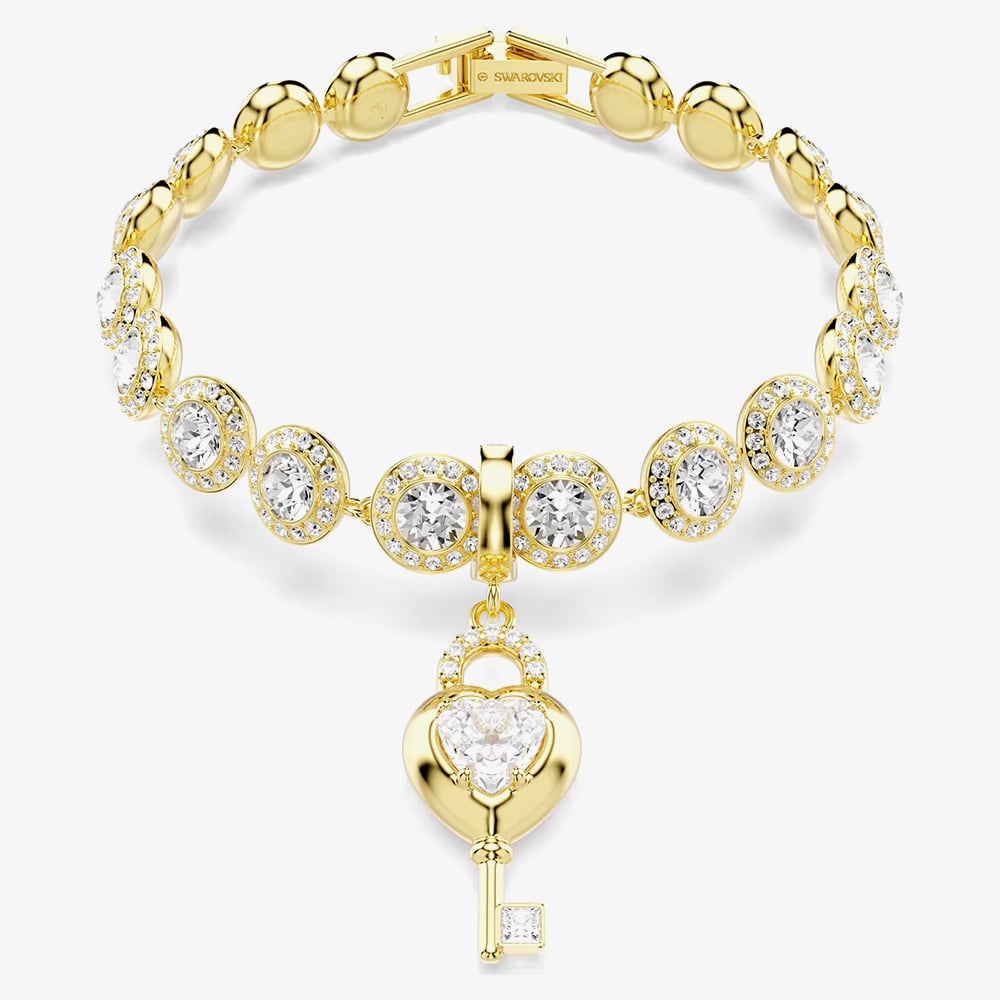 Swarovski Idyllia 18ct Gold Tone Plated Heart Key Charm 5742959