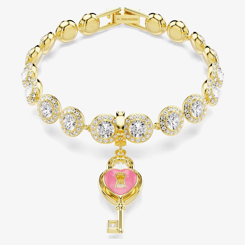 Swarovski Idyllia 18ct Gold Tone Plated Heart Key Charm 5742959