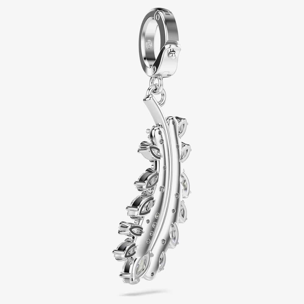 Swarovski Vienna Rhodium Plated Feather Charm 5757739