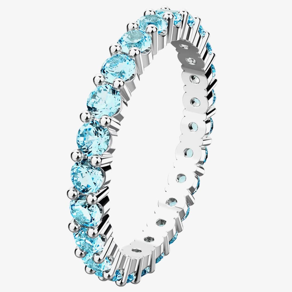 Swarovski Matrix Blue Cubic Zirconia Full Eternity Ring 5658671