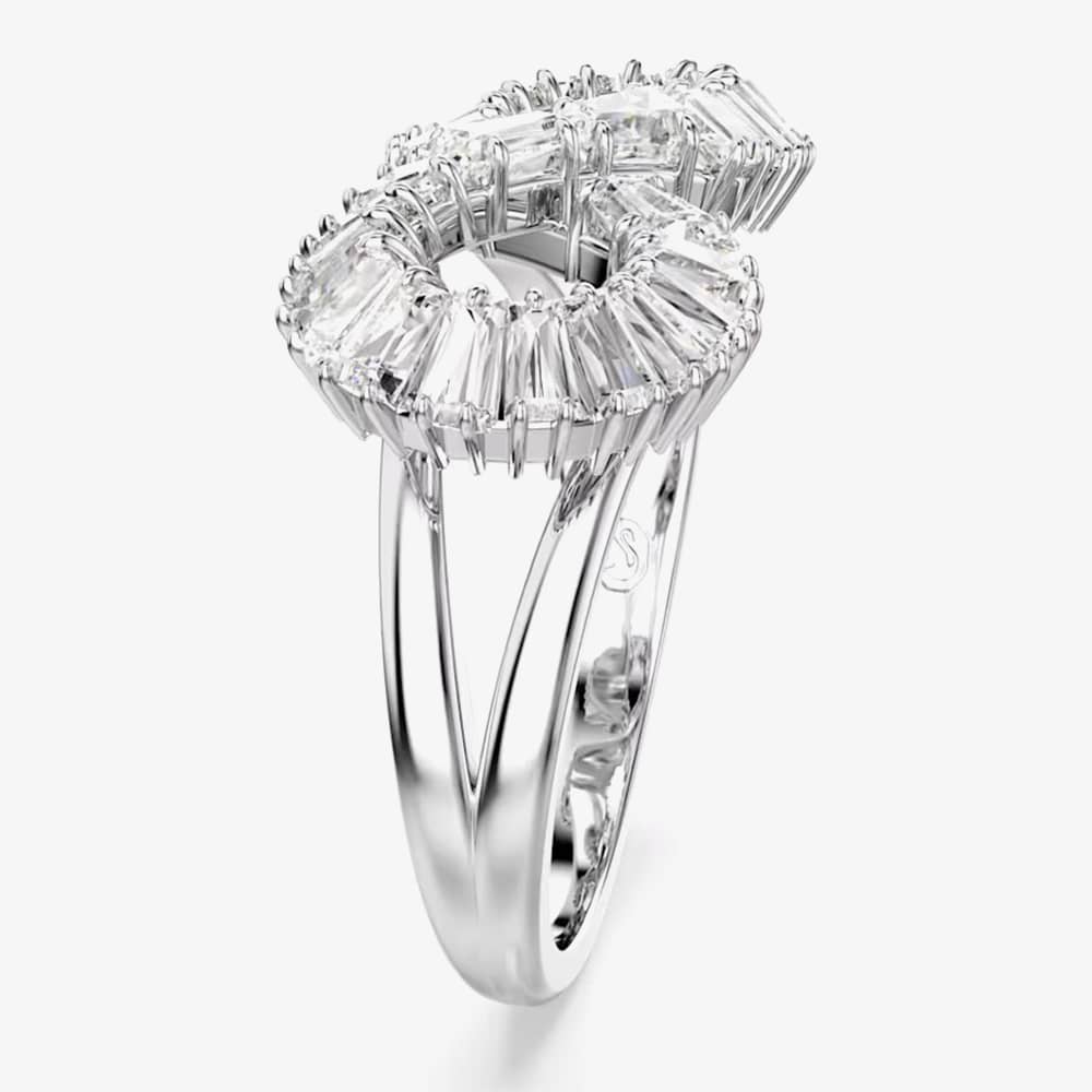 Swarovski Hyperbola Rhodium Plated Infinity Cocktail Ring 5679698
