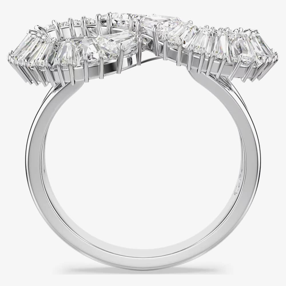 Swarovski Hyperbola Rhodium Plated Infinity Cocktail Ring 5679698