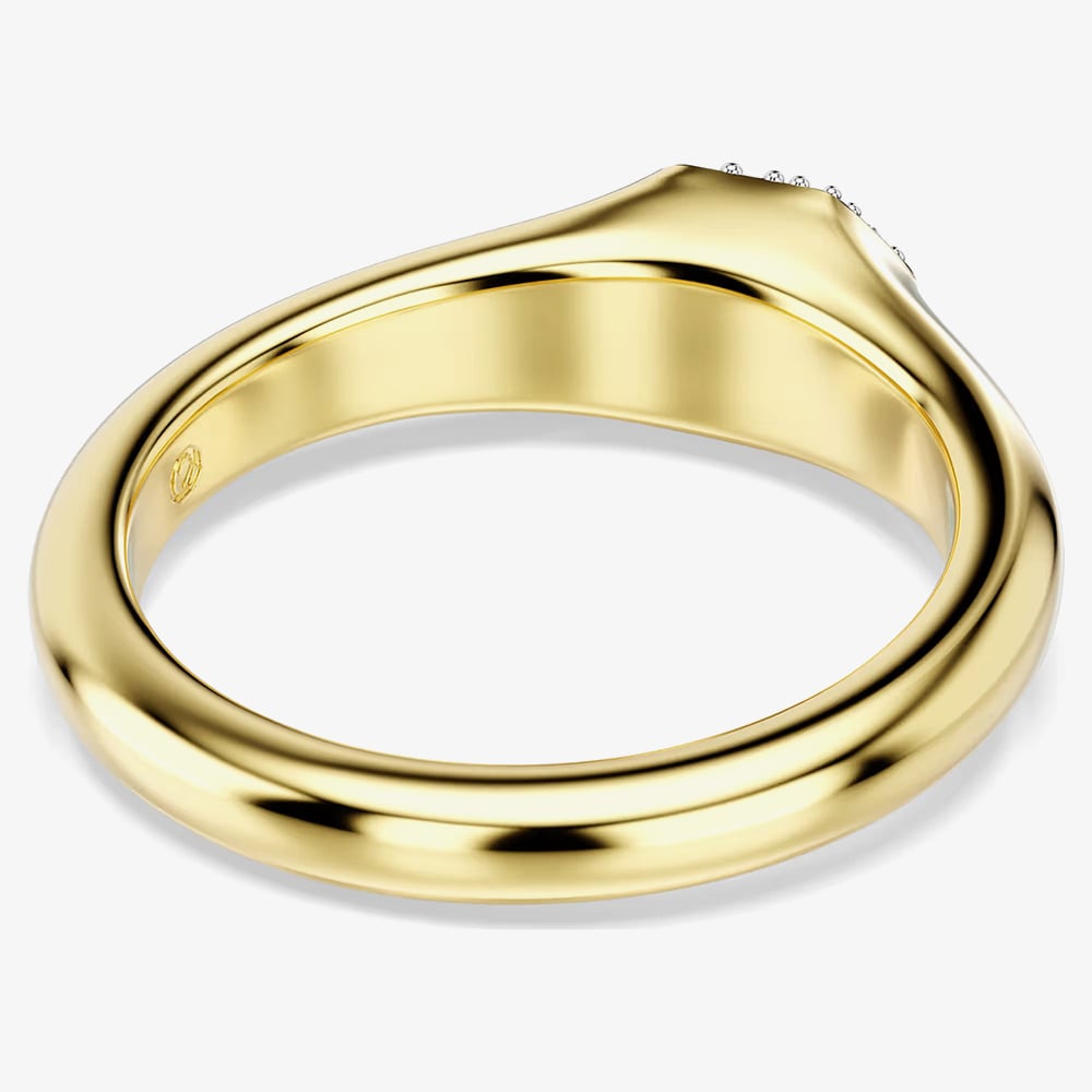 Swarovski Dextera Octagon Gold Tone Plated White Crystal Ring 5732851