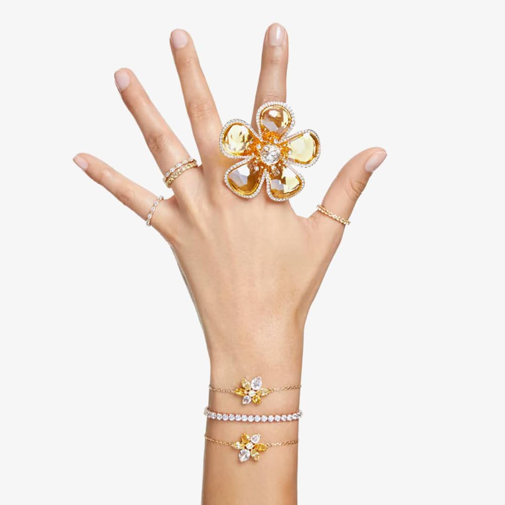Swarovski Matrix Gold Plated Tennis Bracelet 5657664 M