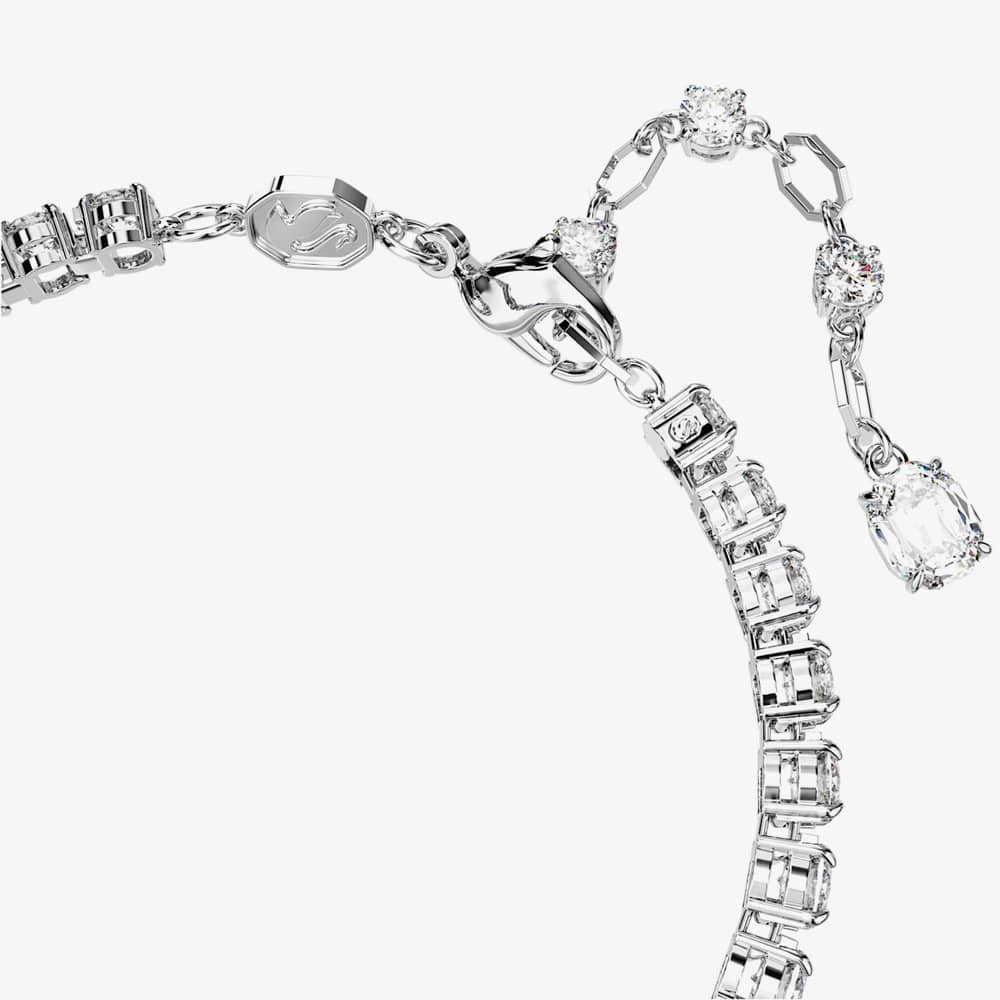 Swarovski Matrix Green Mixed Cuts Tennis Rhodium Plated Bracelet 5666422 (M)