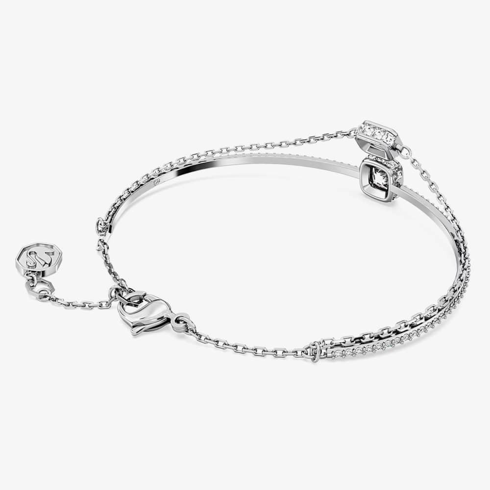 Swarovski Stilla Blue Mixed Cuts Rhodium Plated Bangle 5668244 (M)