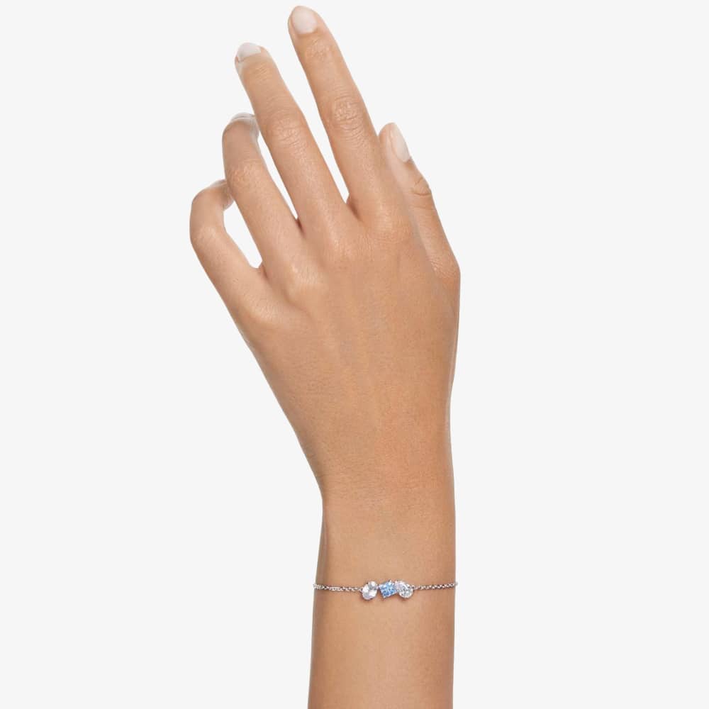 Swarovski Mesmera Blue Mixed Cuts Rhodium Plated Bracelet 5668359