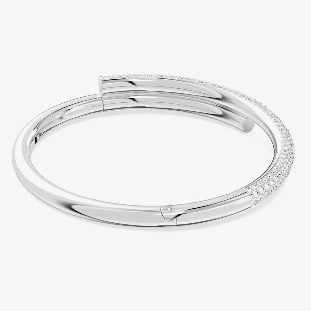 Swarovski Dextera Magnetic Closure Hinged Rhodium Plated Bangle 5670252