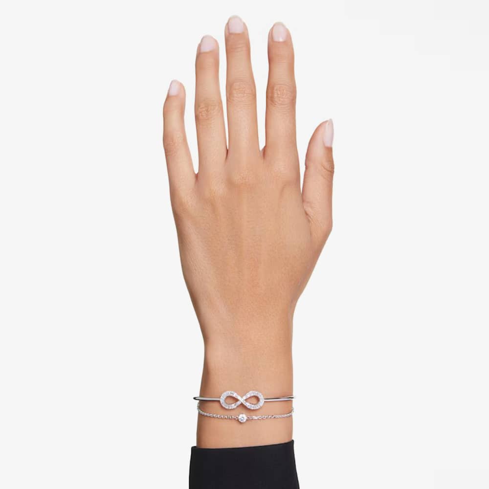 Swarovski Hyperbola Rhodium Plated Infinity Bangle 5684049